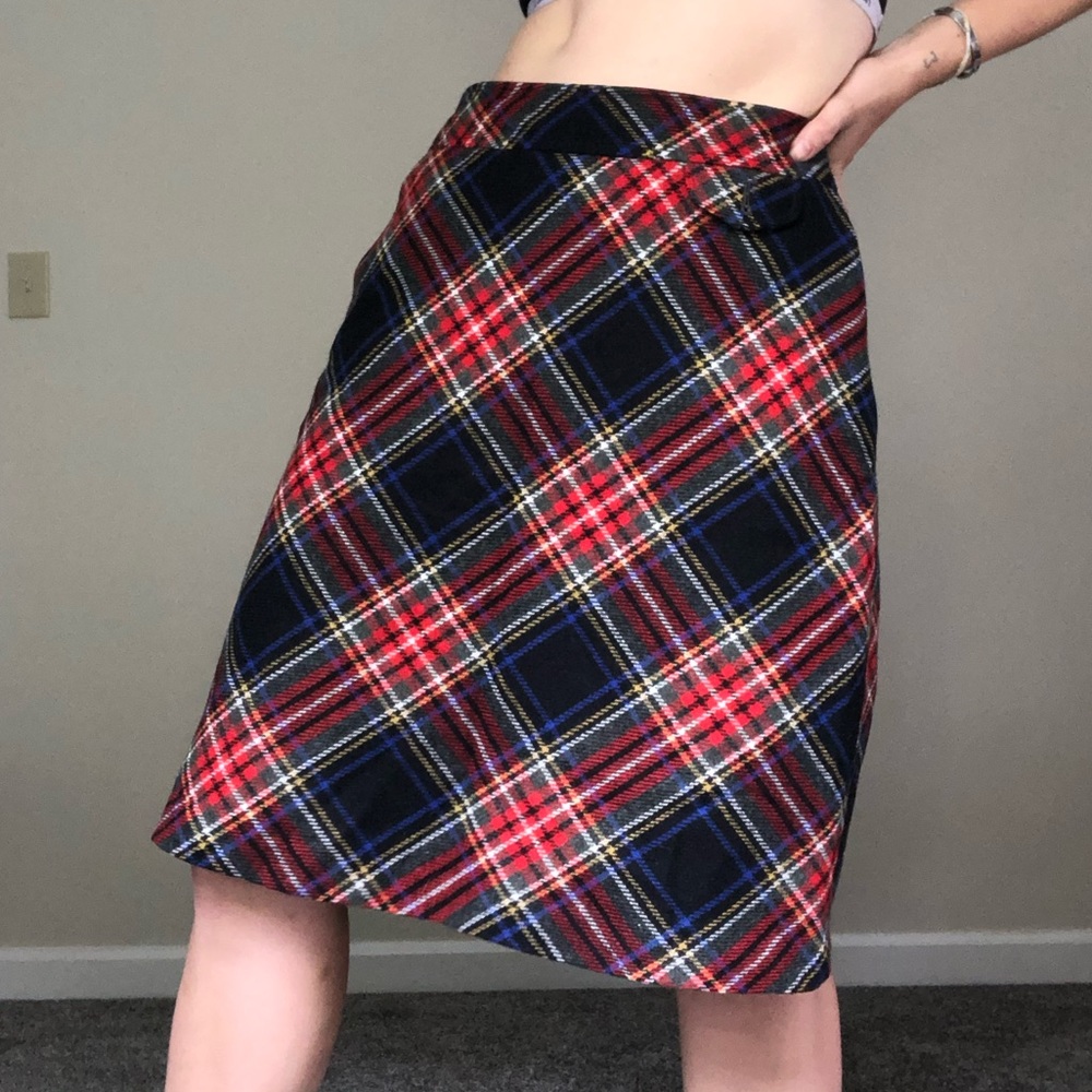 L. L. Bean wool knee-length skirt
